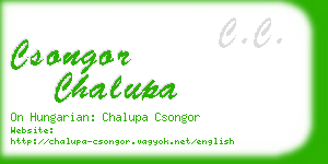 csongor chalupa business card